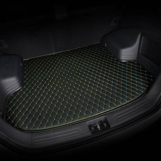 Custom car trunk mats Black & Blue