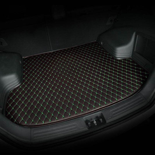 Custom car trunk mats Black & Green
