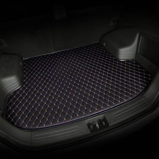 Custom car trunk mats Black & Yellow