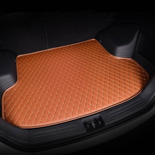 Custom car trunk mats Brown